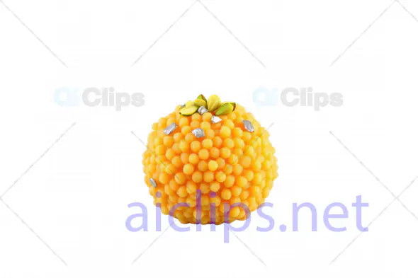 3D Model of Motichoor Laddu with Pistachio Garnish and Silver Leaf