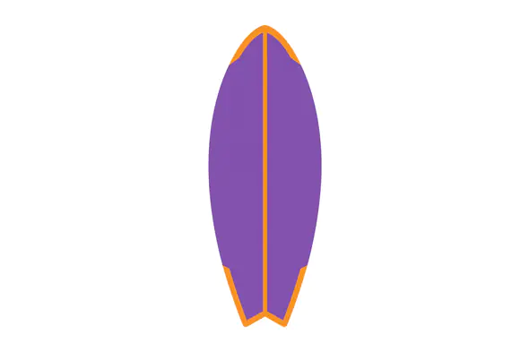 Vibrant Purple Surfboard Icon