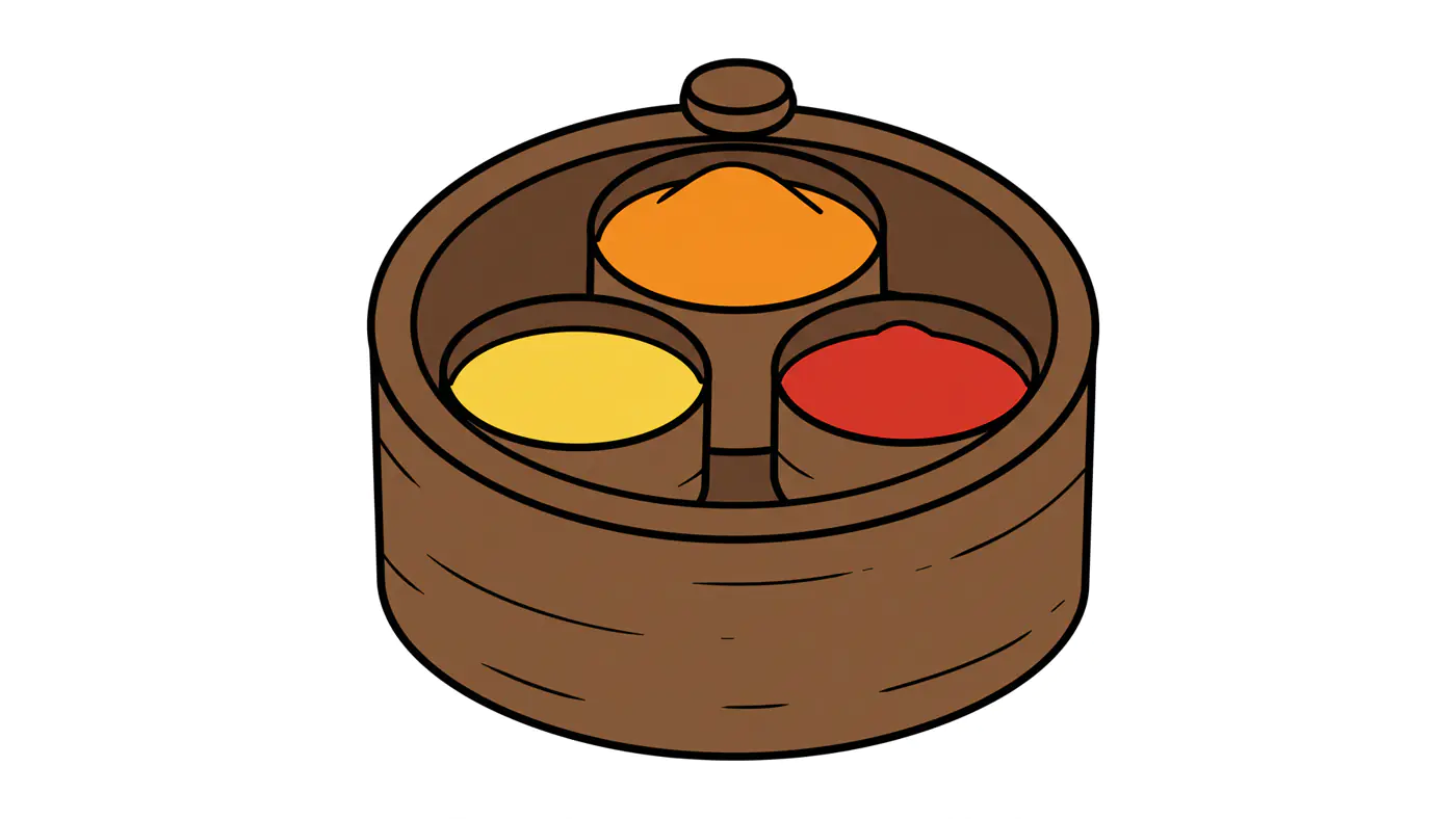 Wooden Spice Box Vector