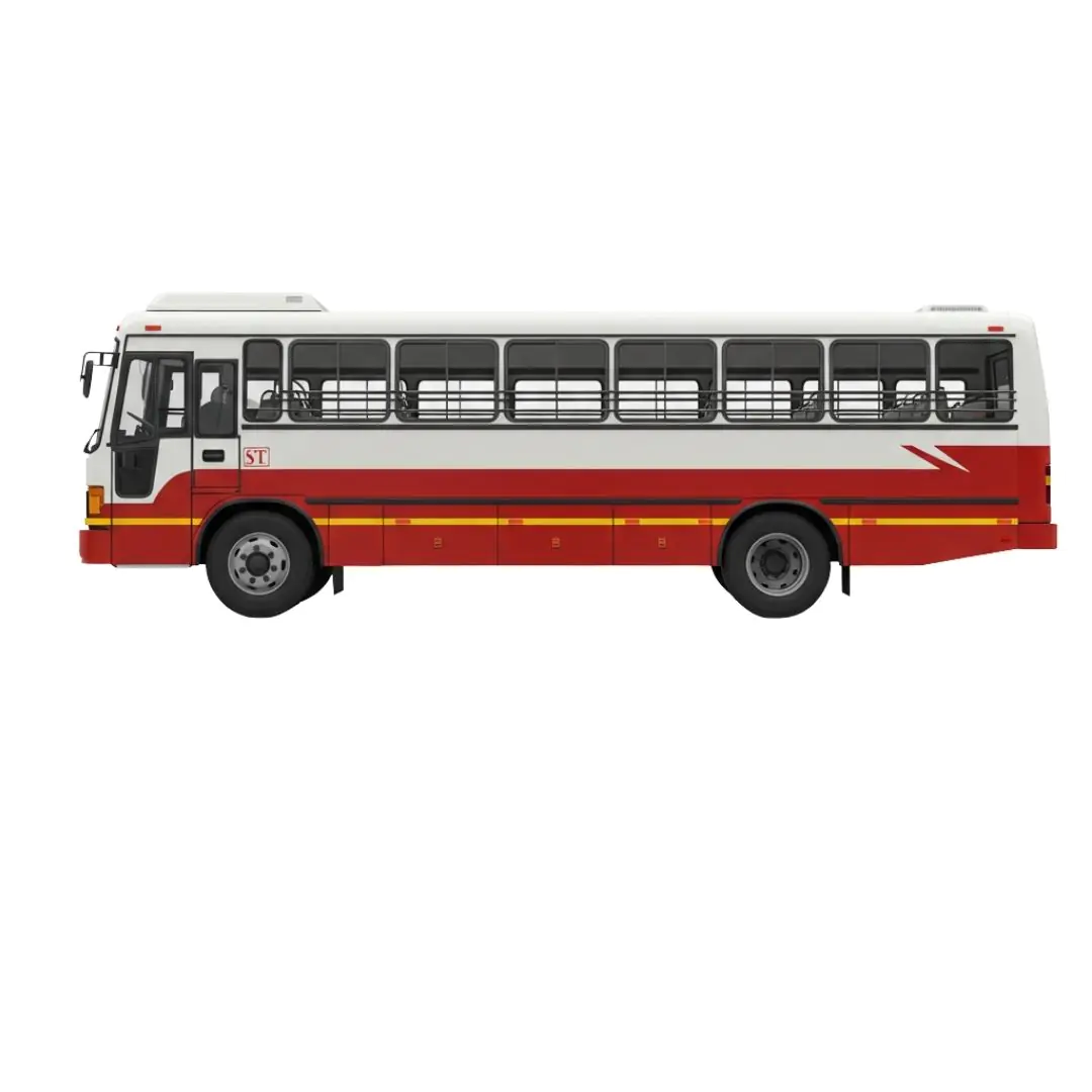 Red and White Intercity Transit Bus PNG