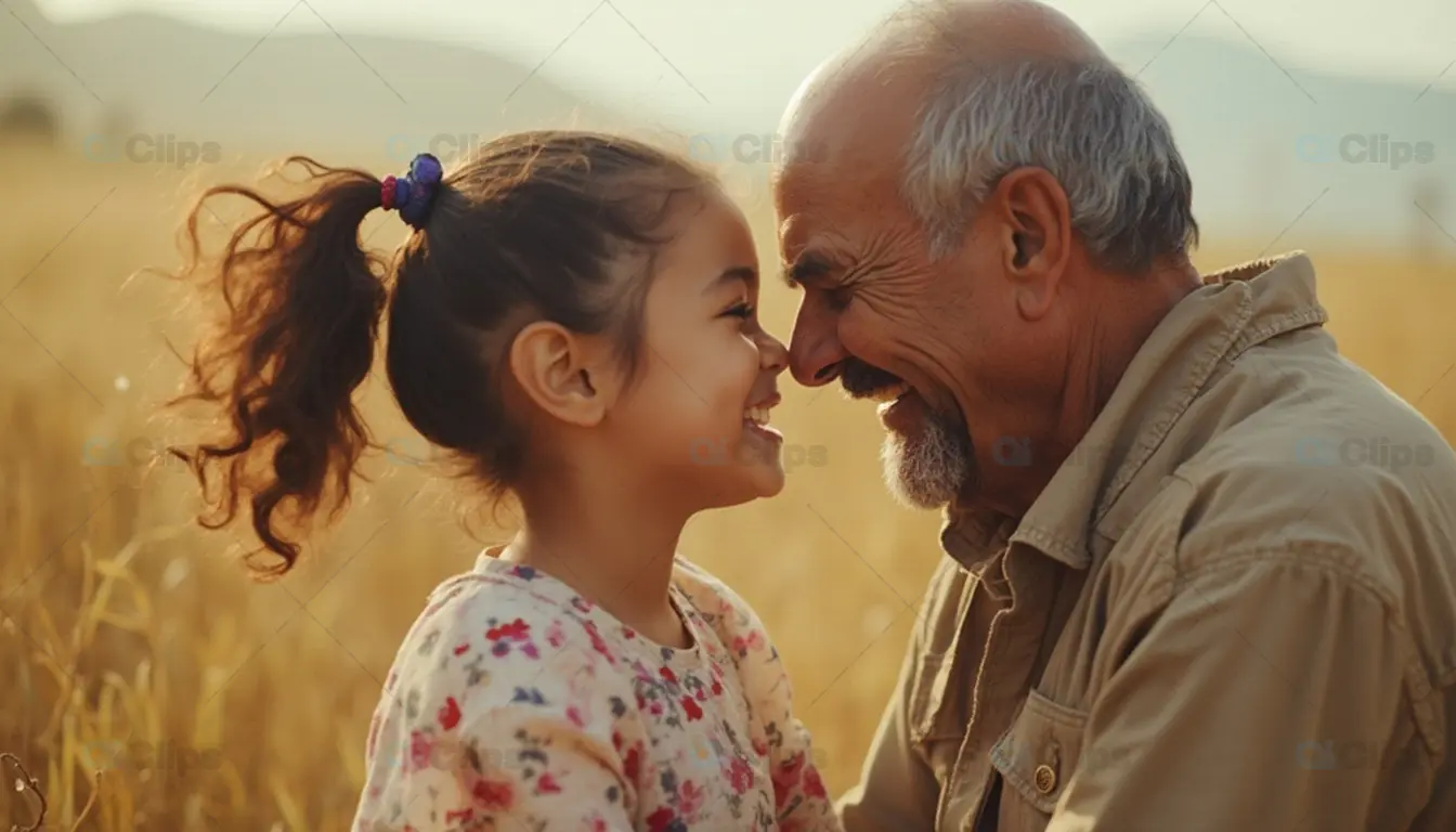 Grandfather and Granddaughter Bonding