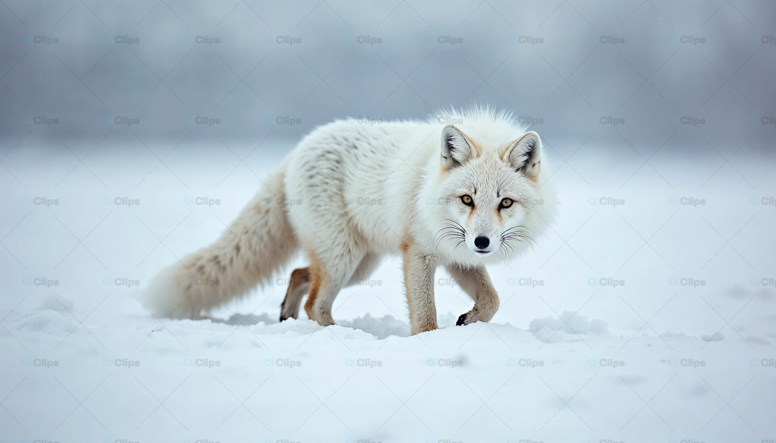 Arctic Fox in Winter Snow