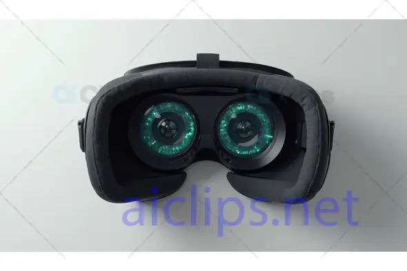 Virtual Reality Headset Lenses Close-Up