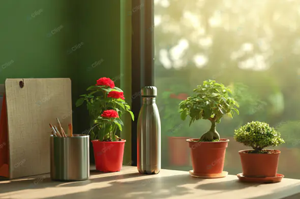 Sunlit Windowsill Garden