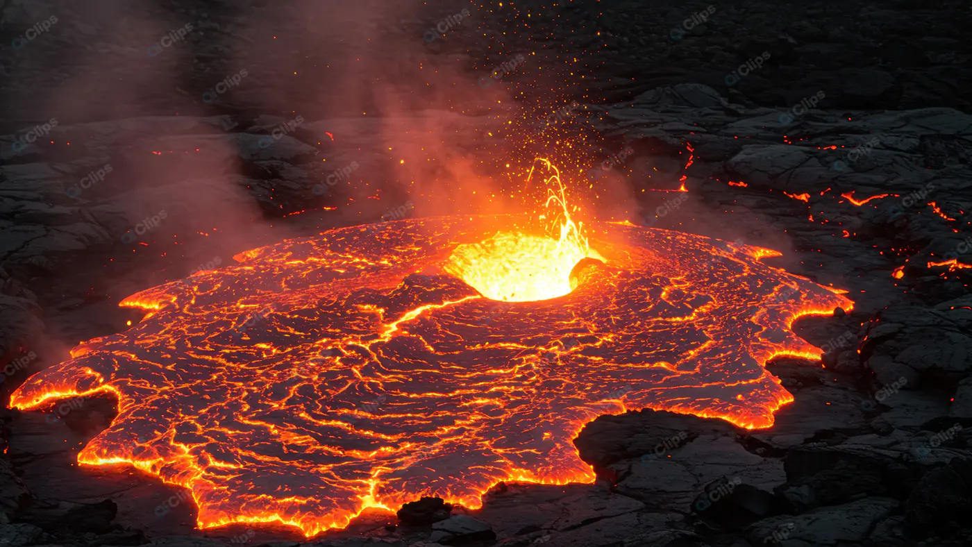 Molten Lava Lake Eruption