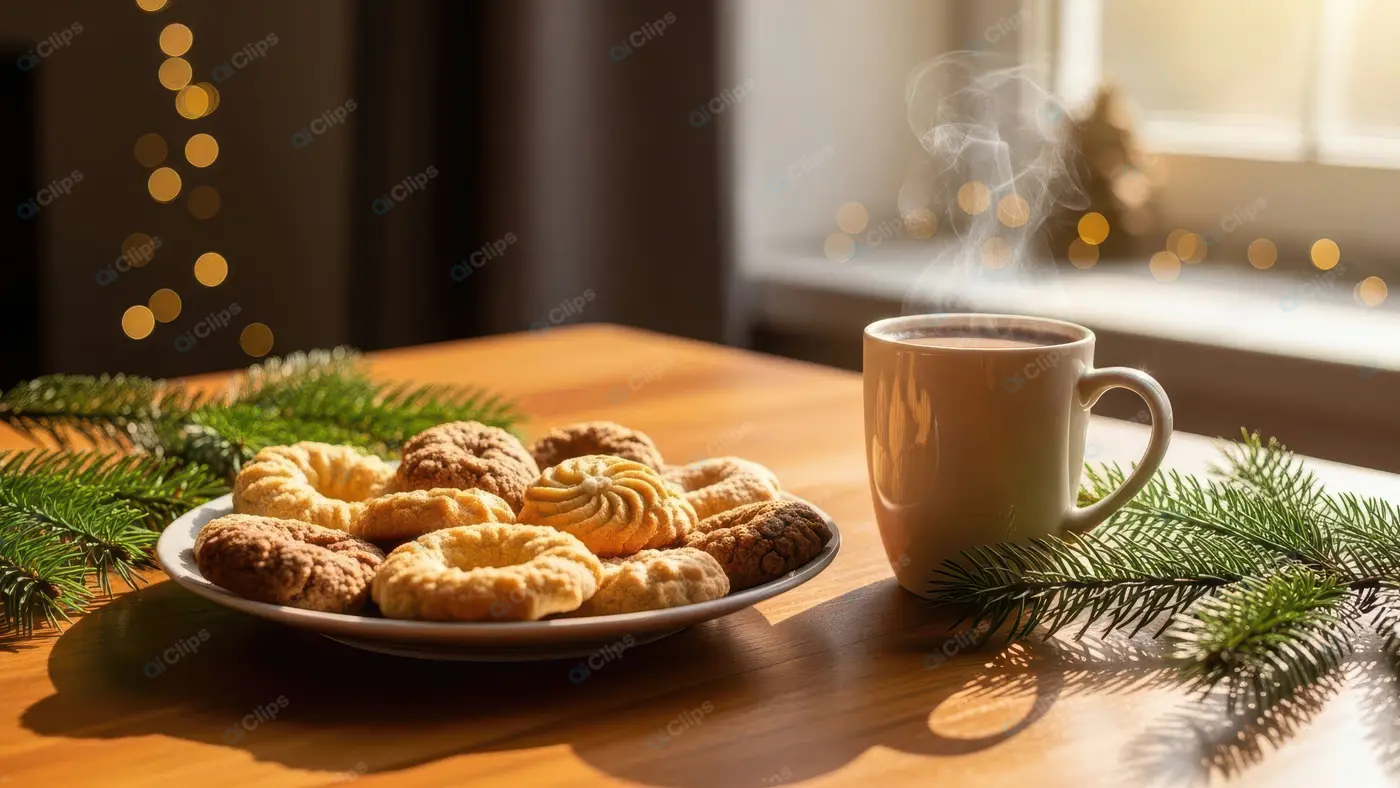 Warm Winter Breakfast Scene