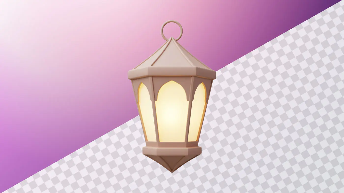 Illuminated hanging lantern with arched windows design
