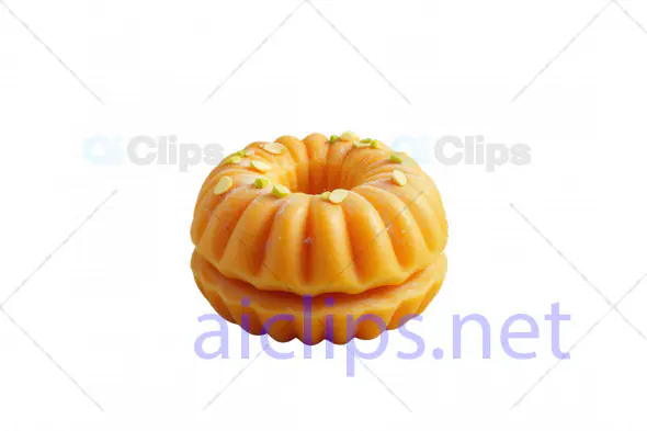 3D Stacked Mango Bundt Donut Model