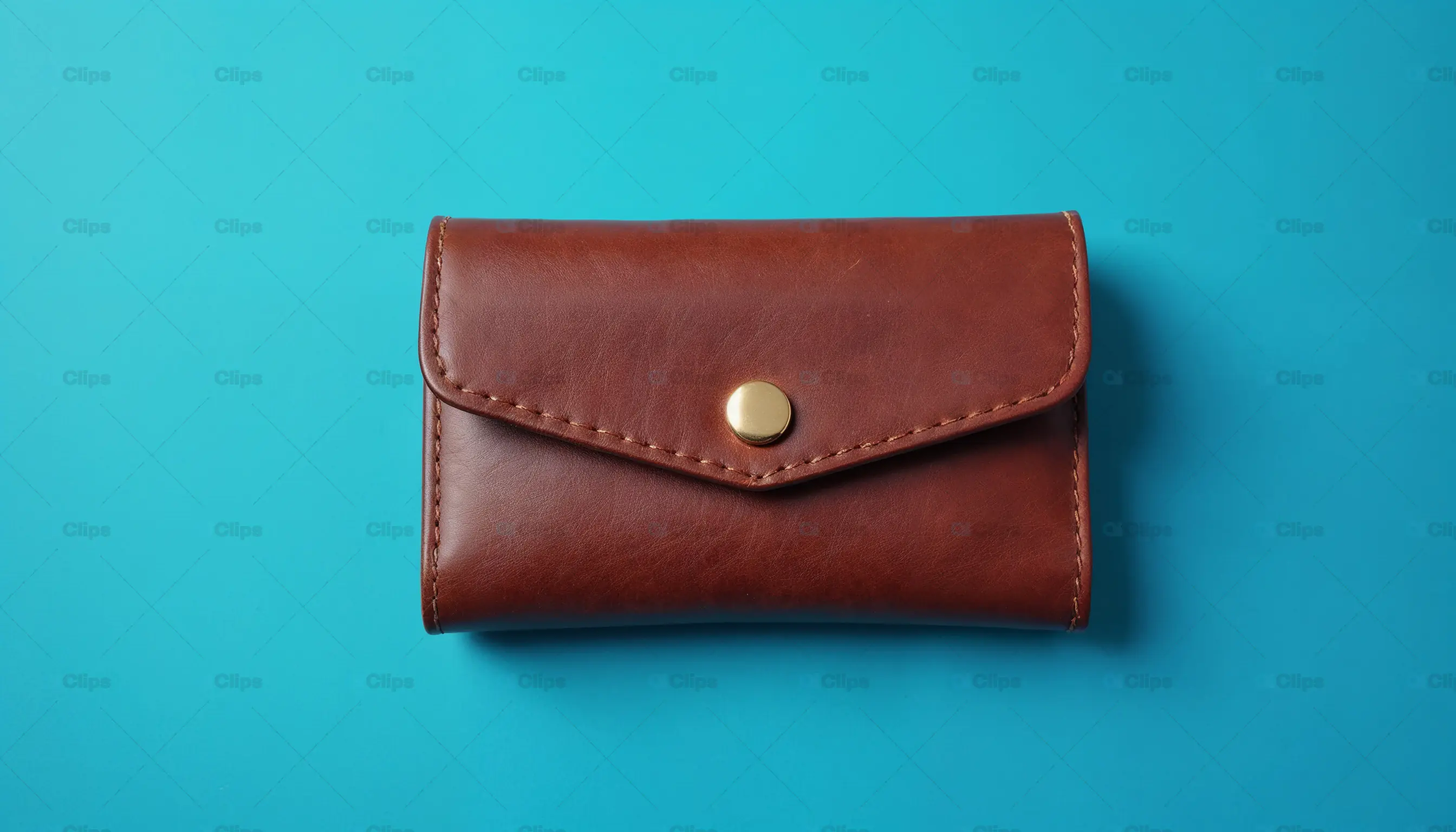Brown Leather Clutch Wallet