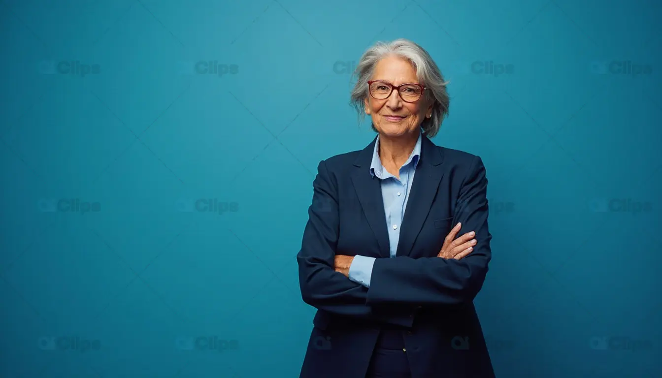 Senior Businesswoman Portrait with Confident Pose
