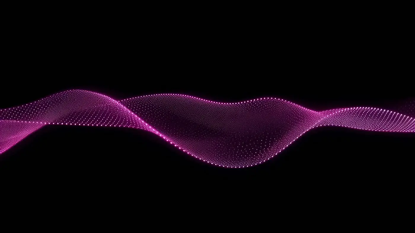 Mesmerizing Purple Particle Wave Dynamic Background Animation | AIClips