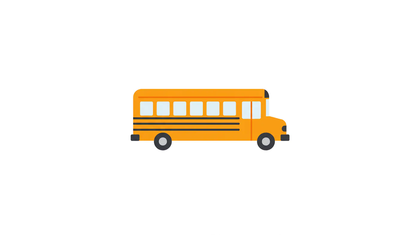 Classic Yellow School Bus Icon