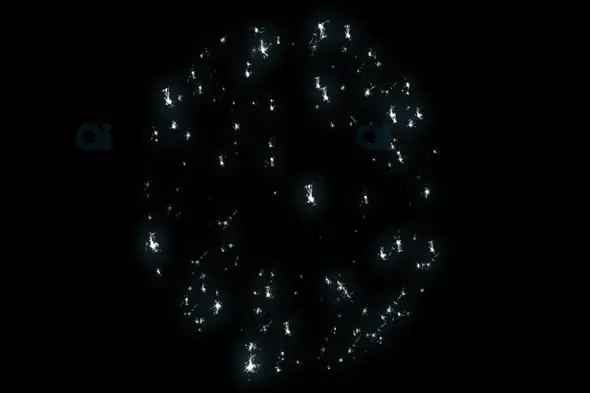 Glowing Particle Ring on Black Background