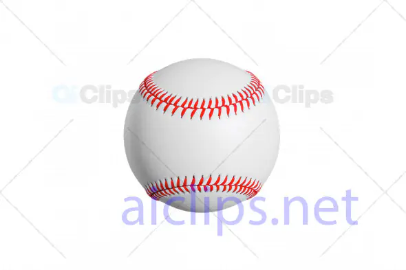 3D Baseball Model with Red Seam Detailing