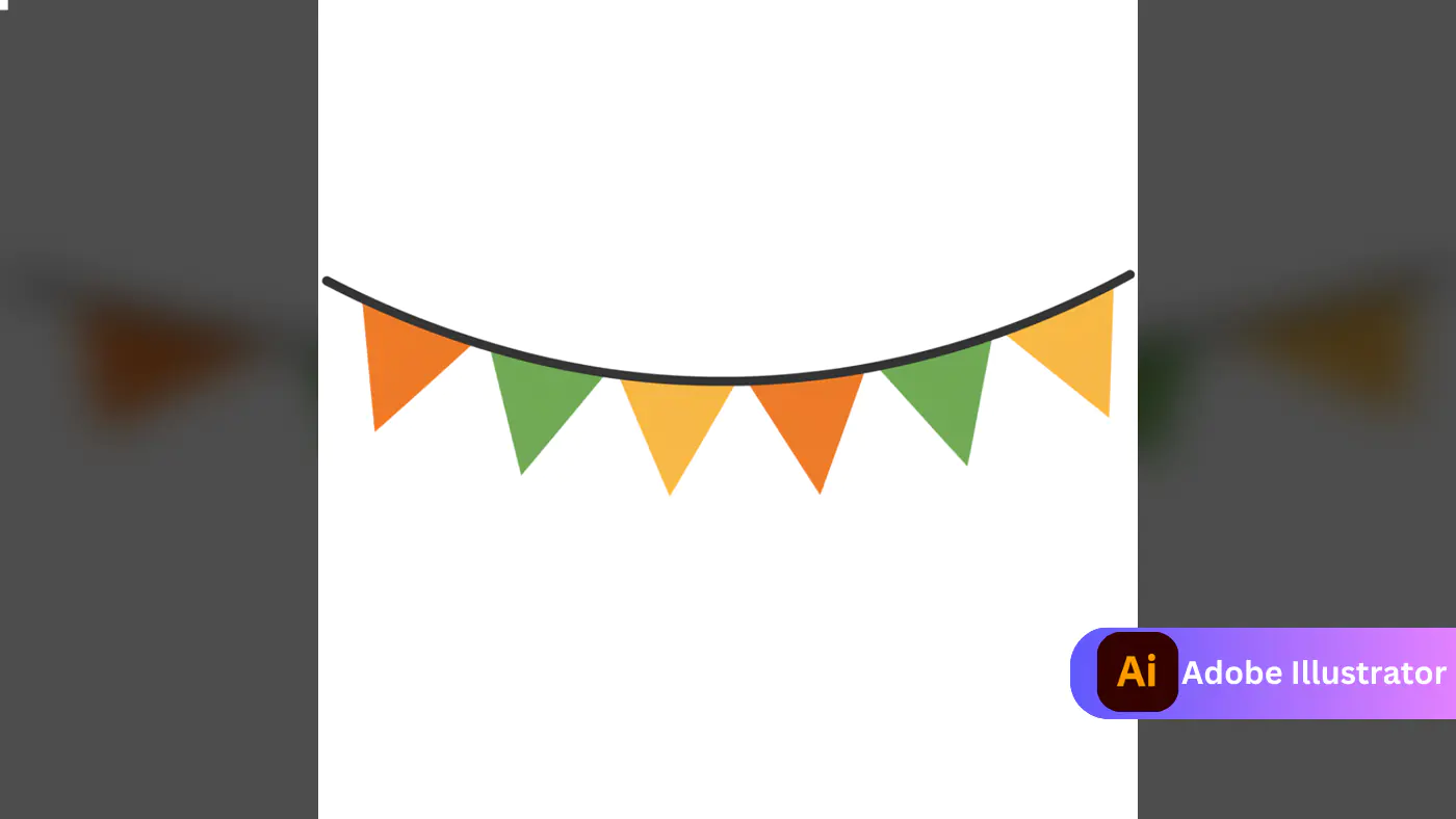 Tri-Color Pennant Banner Vector