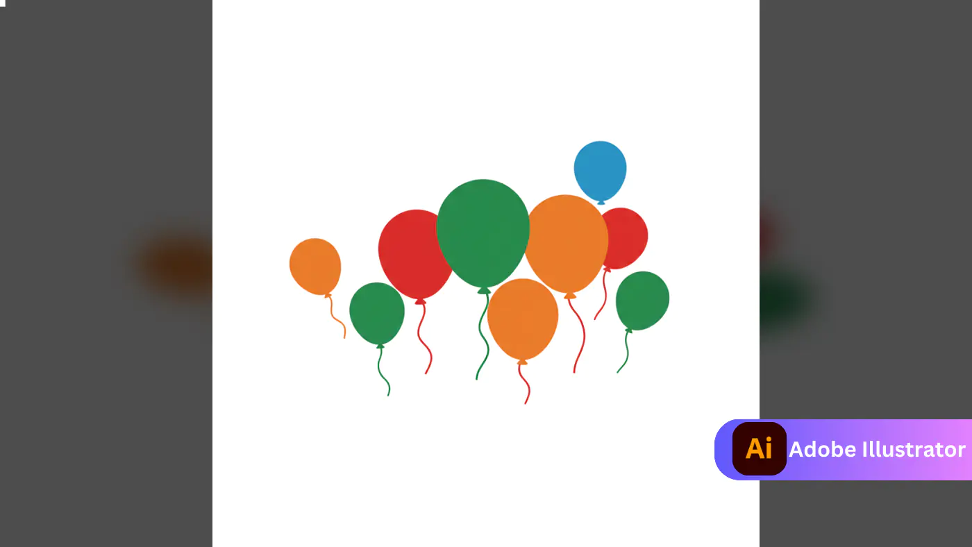 Colorful Balloon Cluster Icon