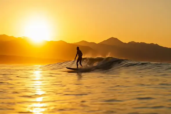 Sunset Surf Silhouette