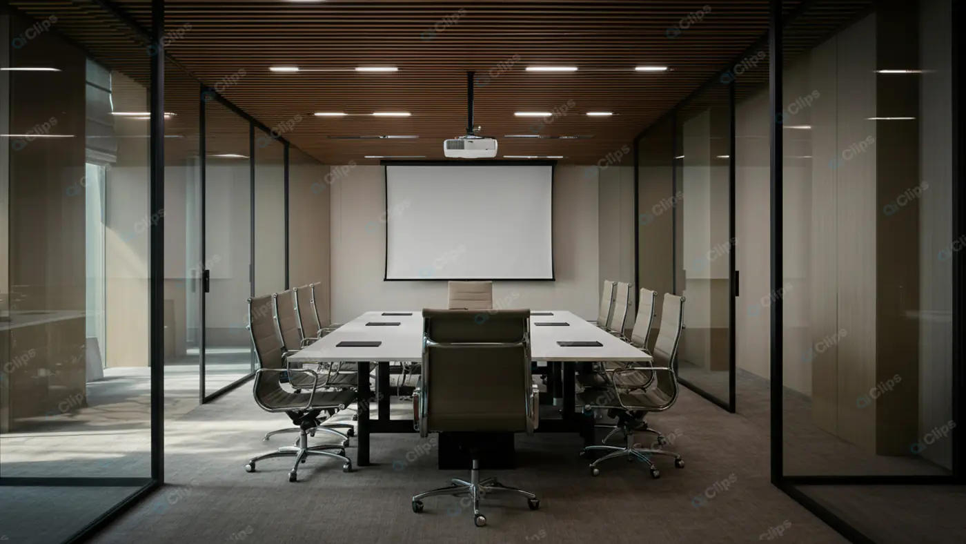 Modern Corporate Boardroom Setup