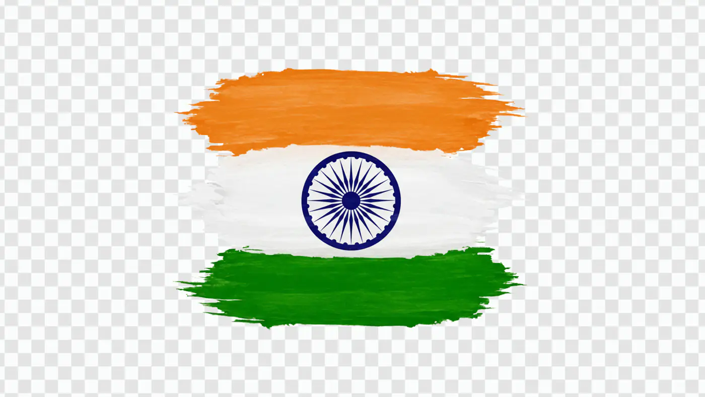 Indian Flag Brushstroke Design Patriotic PNG Clipart