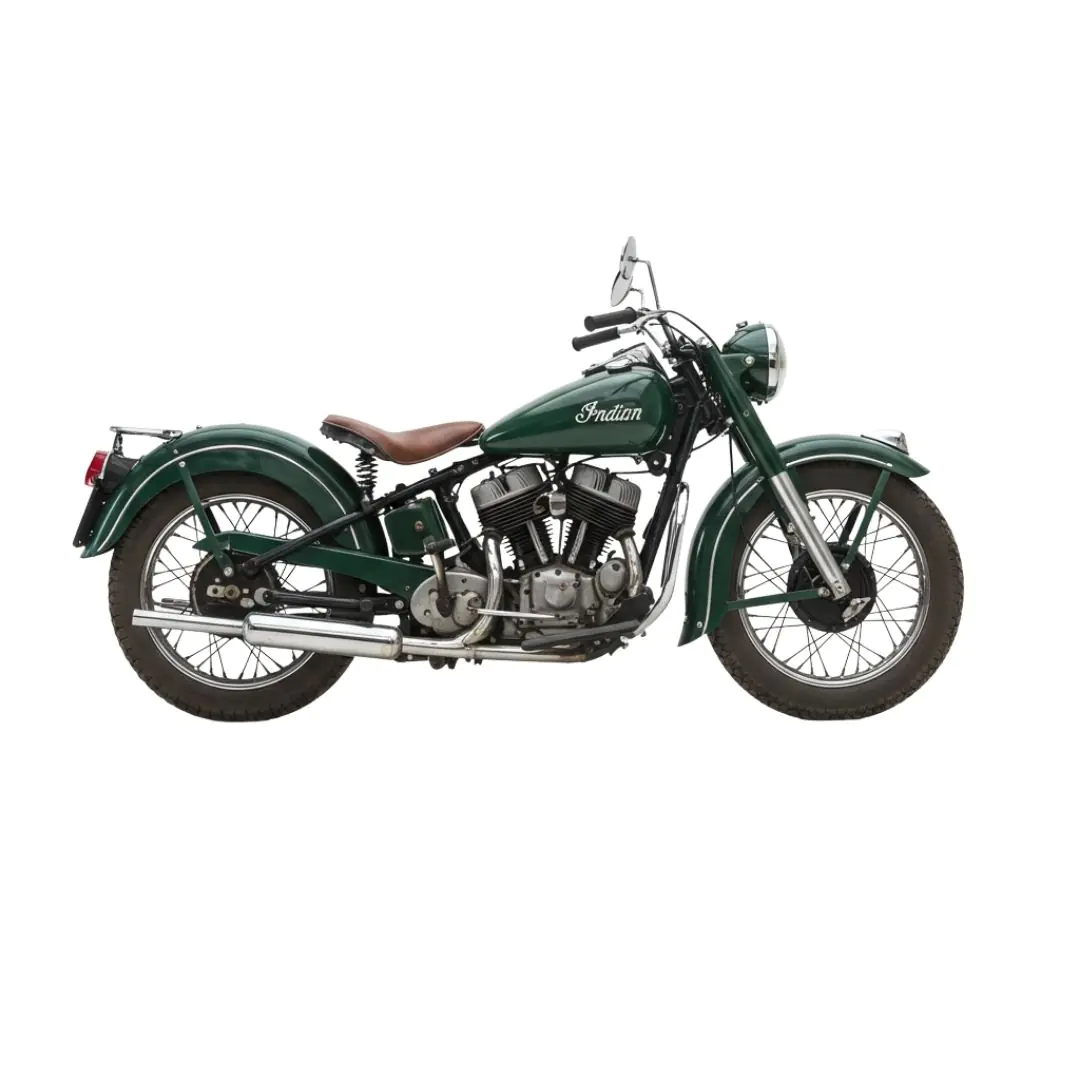 Classic Green Indian Motorcycle Vintage Model PNG