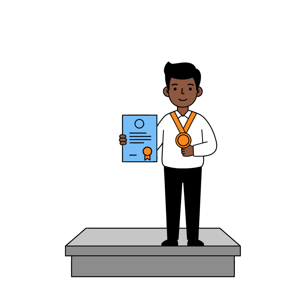 Achievement Podium Vector Graphic