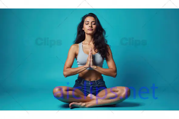 Young Woman Practicing Yoga