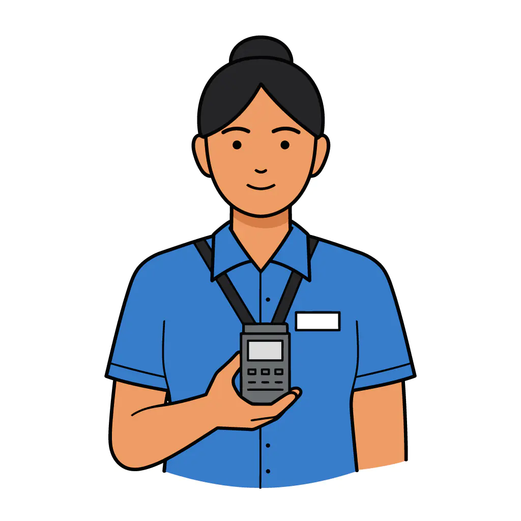 Service Professional with Handheld Device
