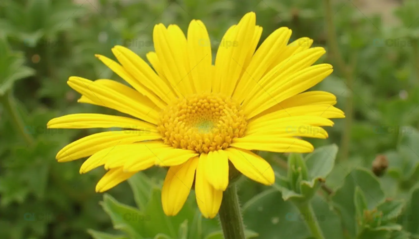 Bright Yellow Daisy Close-Up