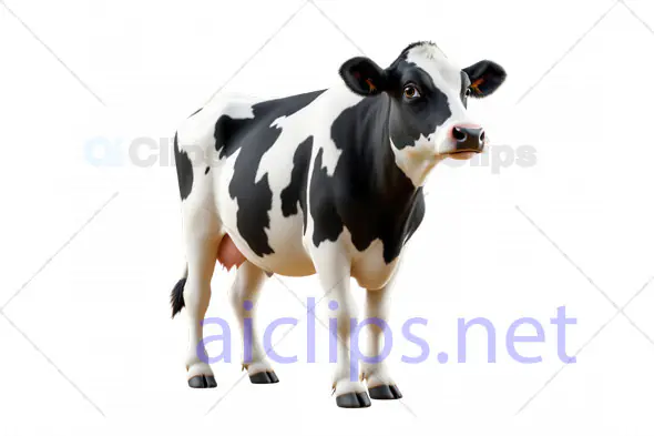 Realistic 3D Cow Model – High-Quality Farm Animal Asset