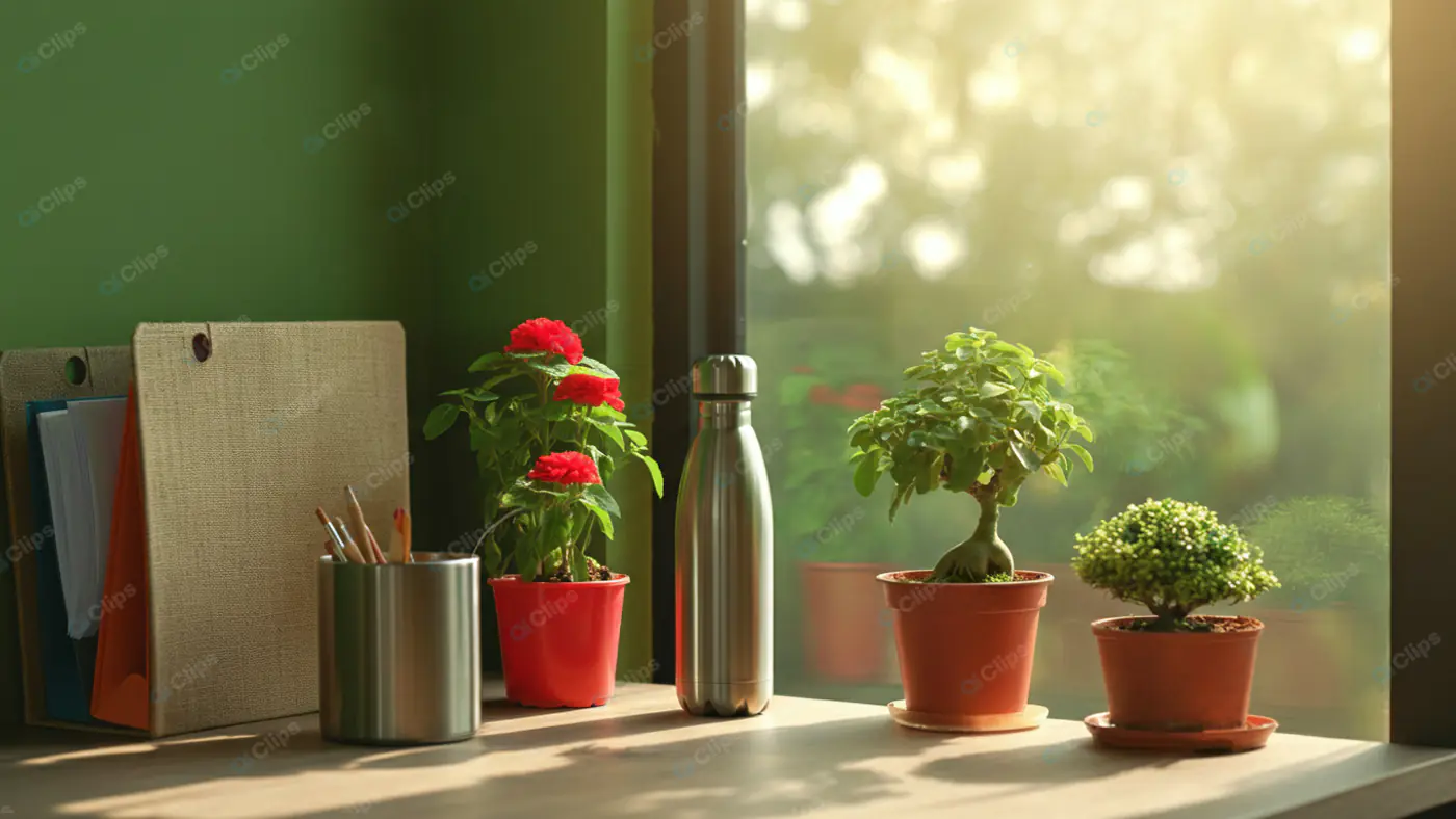 Sunlit Windowsill Garden