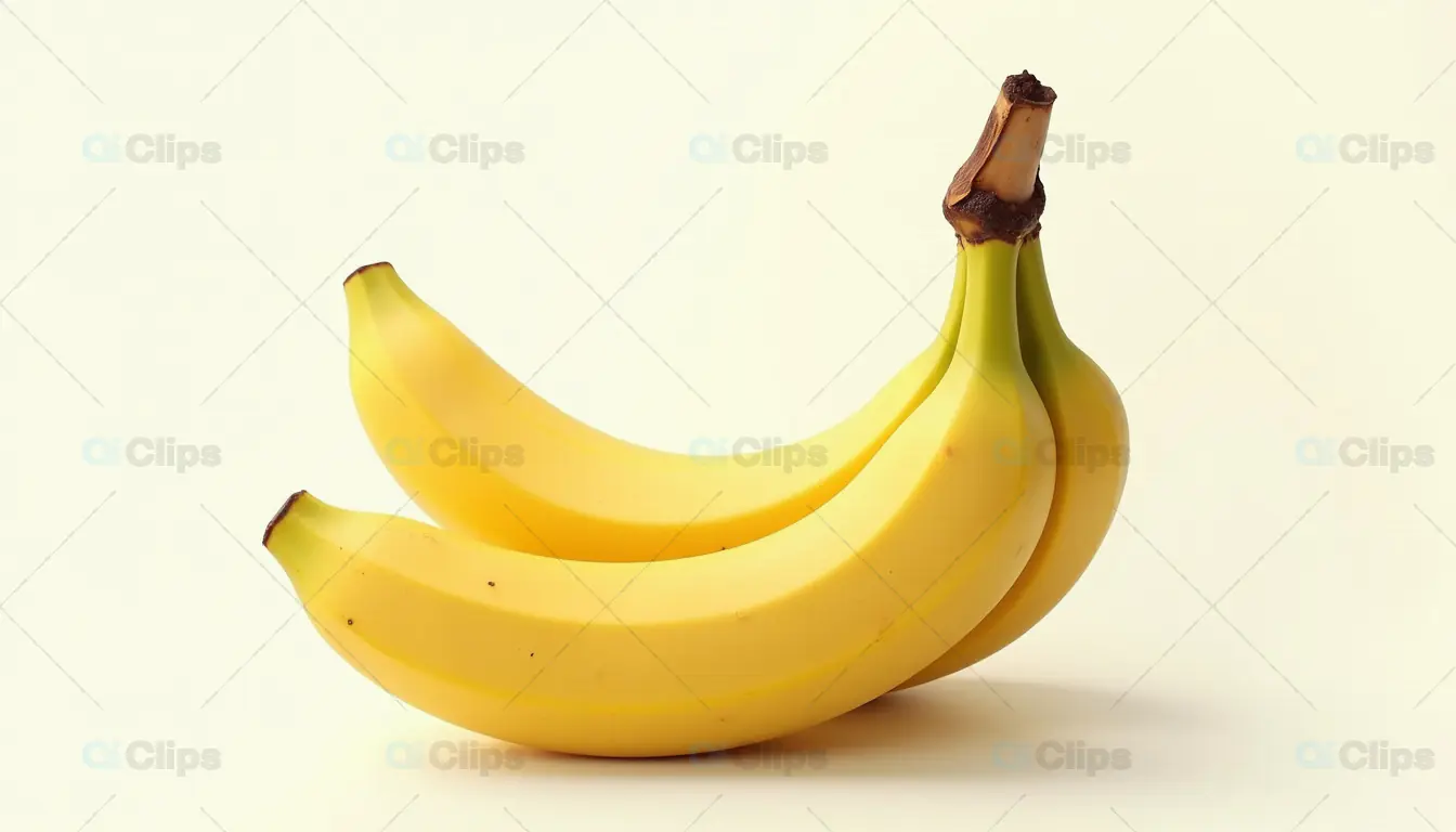 Pair of Fresh Yellow Bananas