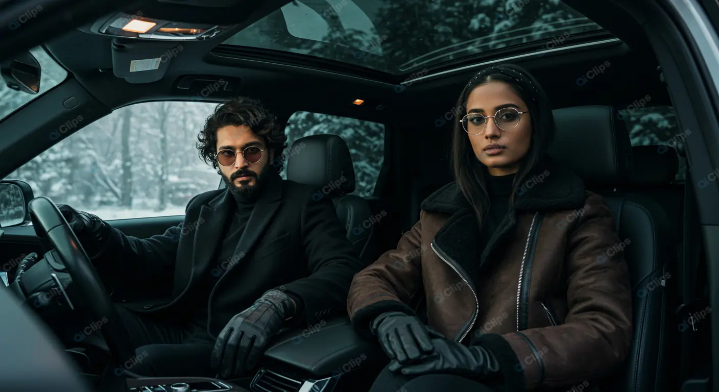 Stylish Duo: Winter Drive