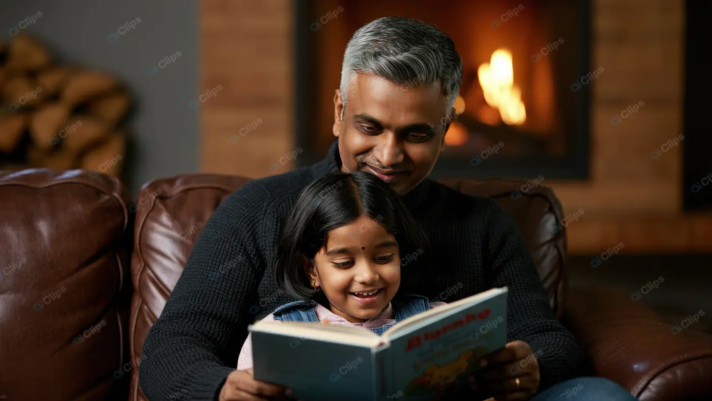 Enhanced Cozy Storytime by the Fireplace