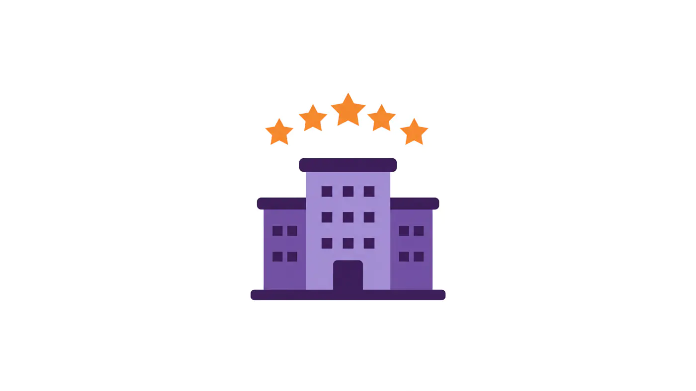 Five-Star Purple Hotel Icon