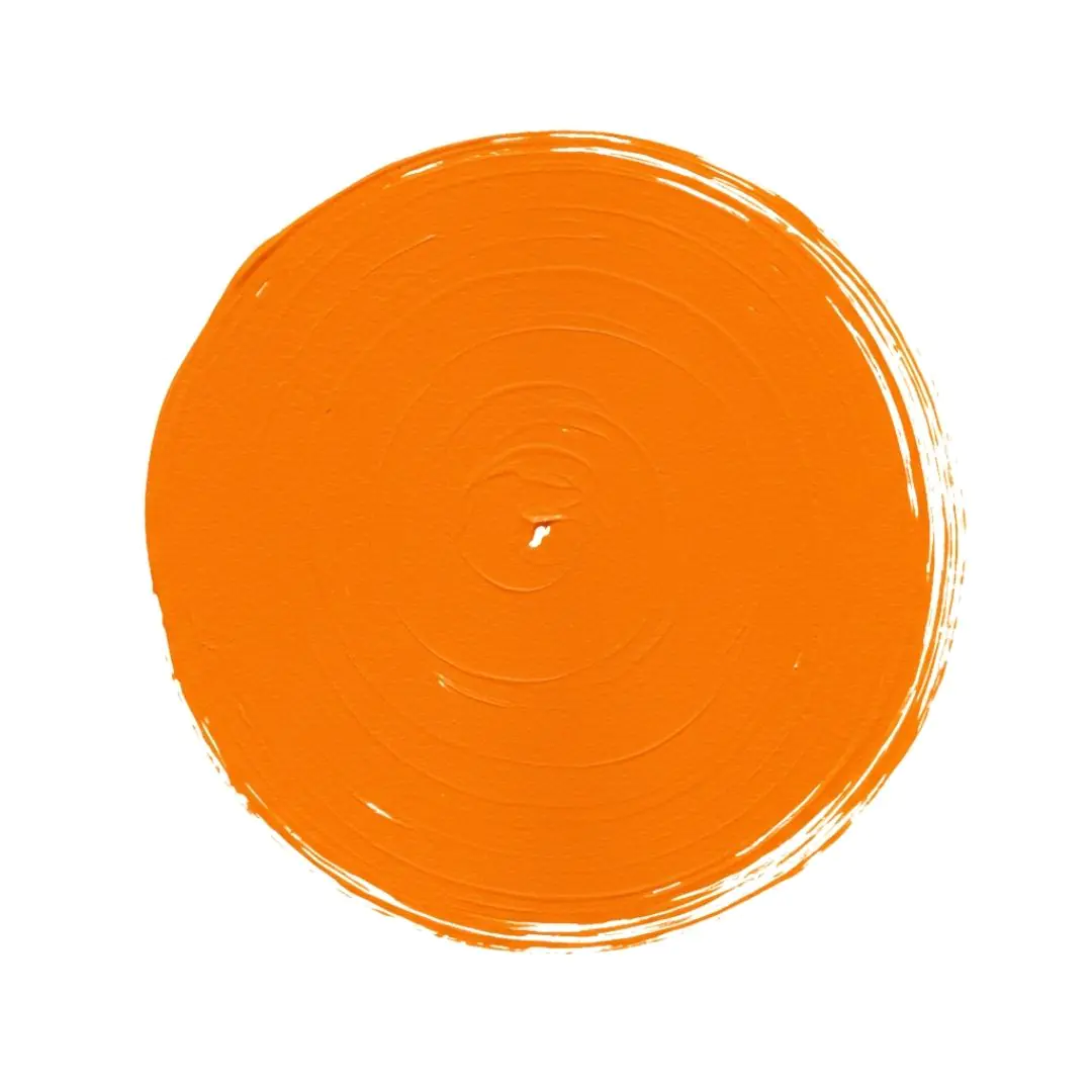 Vibrant Orange Circular Brush Stroke PNG Clipart