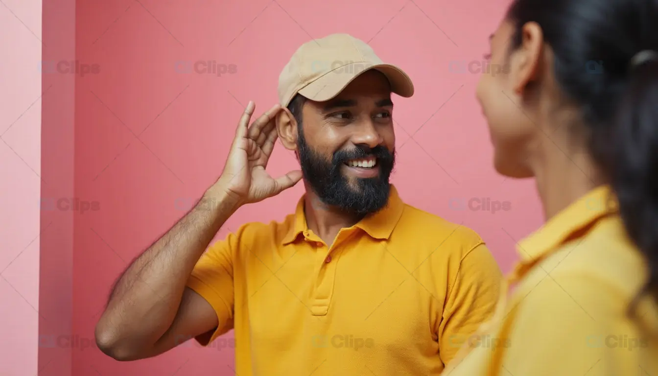 Friendly Interaction in Yellow Uniform