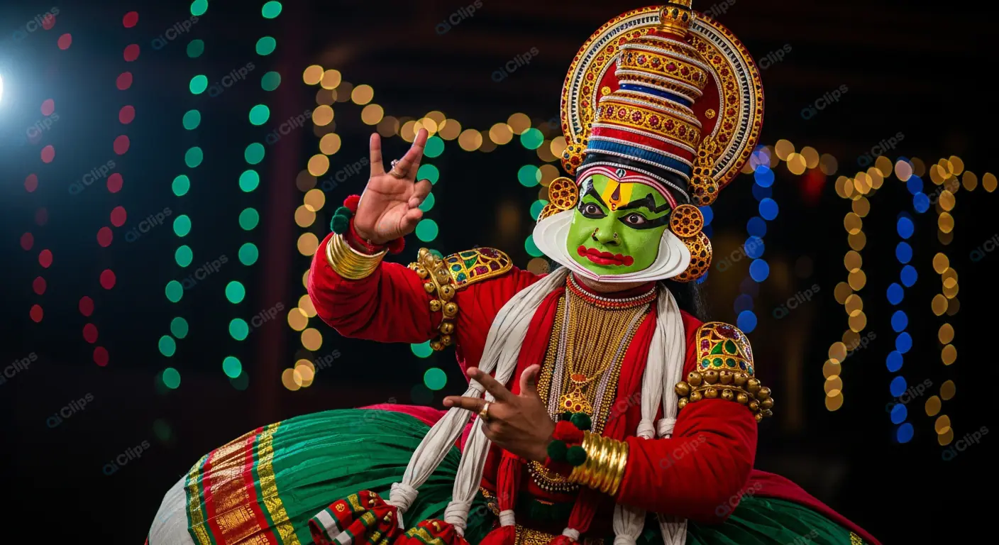 Kathakali Performer's Vibrant Expression