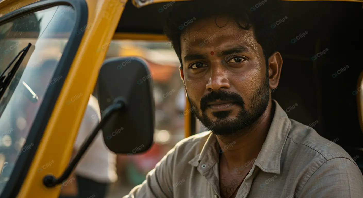 Urban Taxi Driver: Indian Portrait