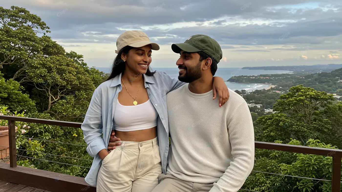 Scenic Hilltop Couple's Moment