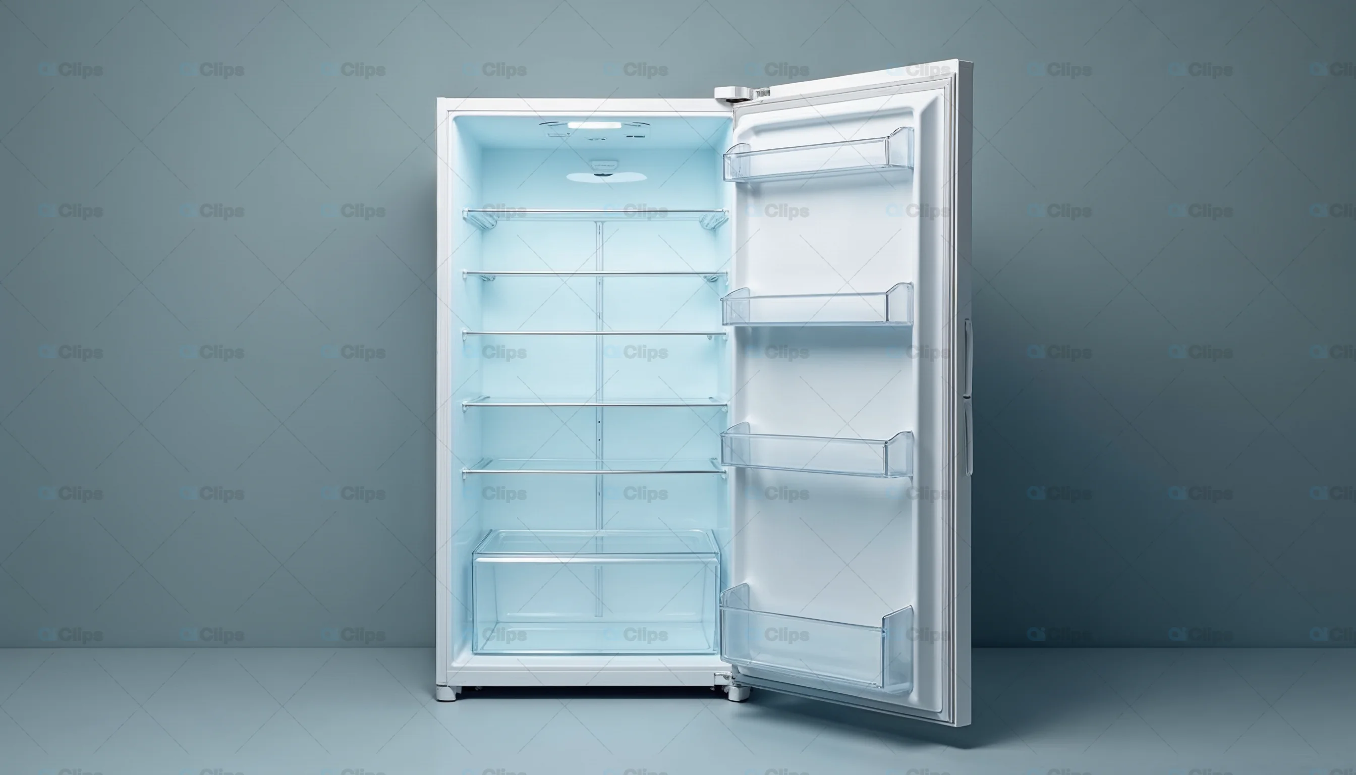 Minimalist Empty Refrigerator Interior
