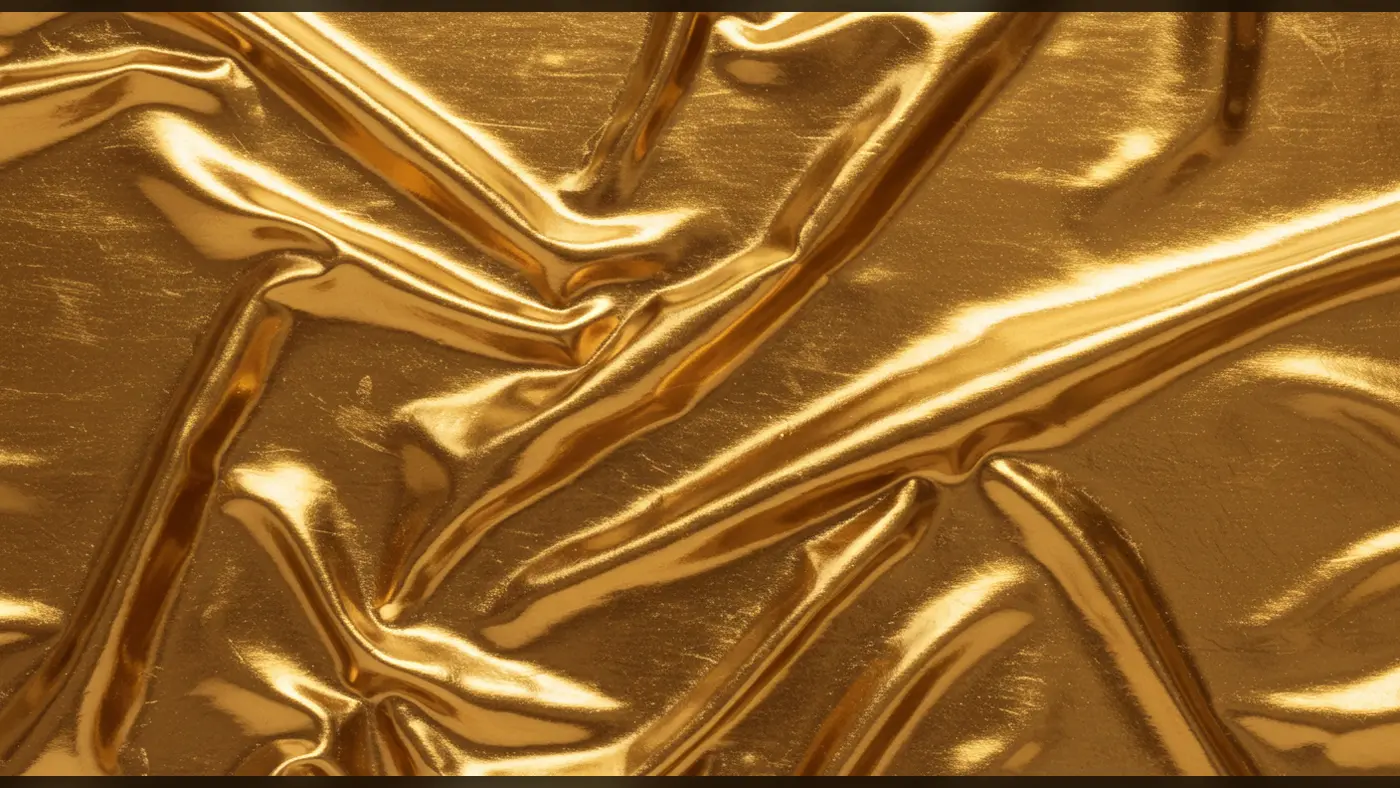 Crumpled Gold Foil Background Texture | Rich Indian Luxury Design