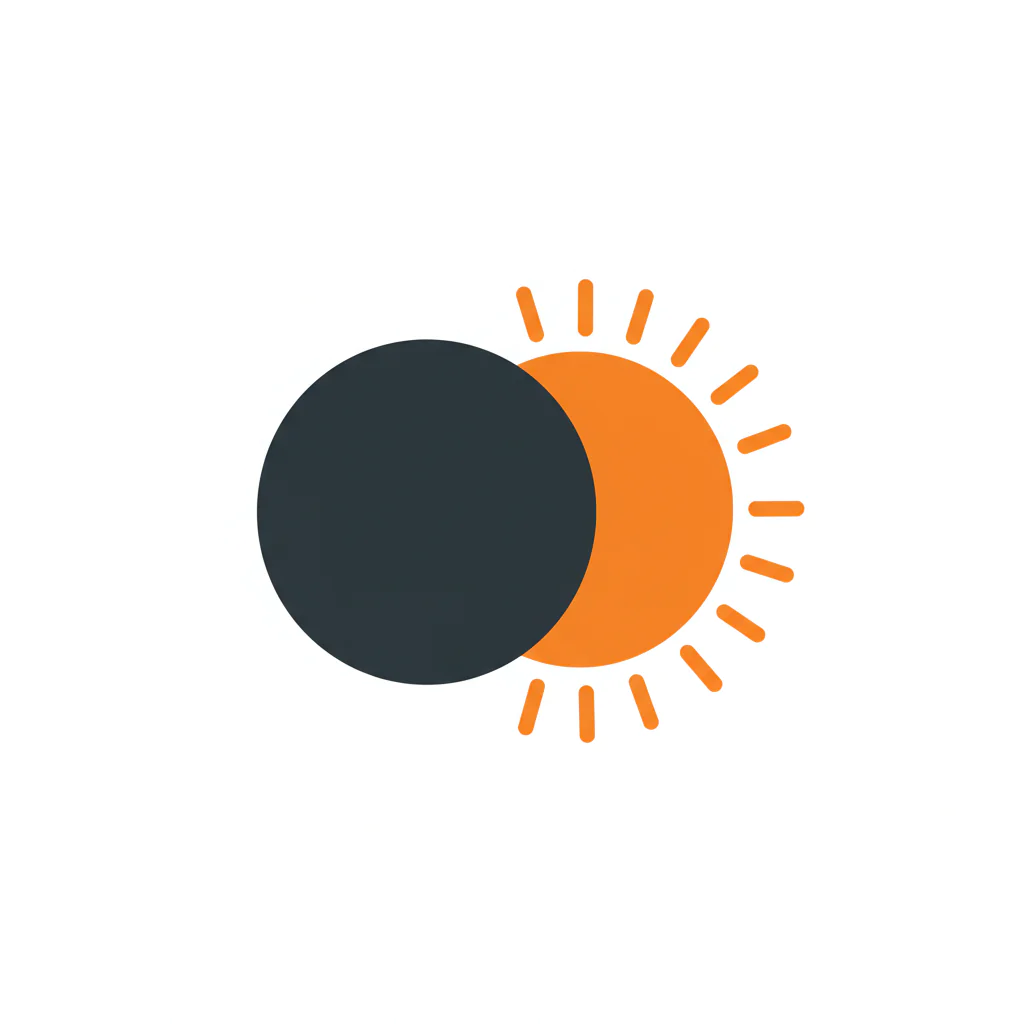 Solar Eclipse Minimalist Icon