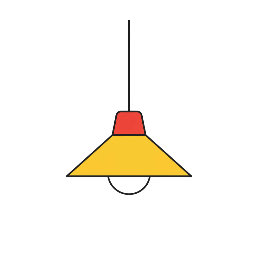 Minimalist Pendant Lamp Vector
