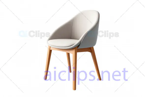 3D Model of Modern Upholstered Dining Chair