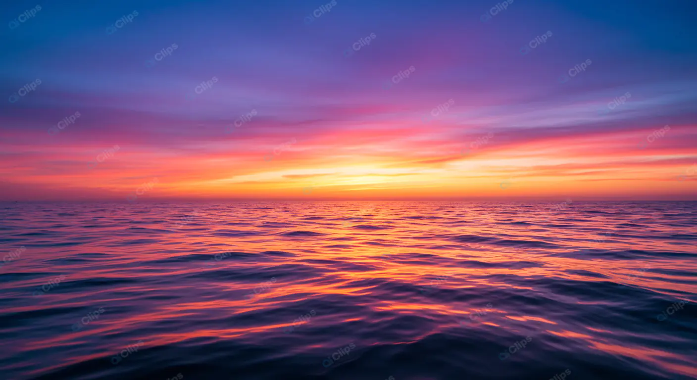 Vibrant Ocean Sunset Panorama