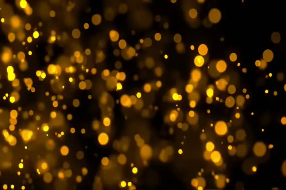 Enchanting Golden Bokeh Swirl Magical Atmosphere Background