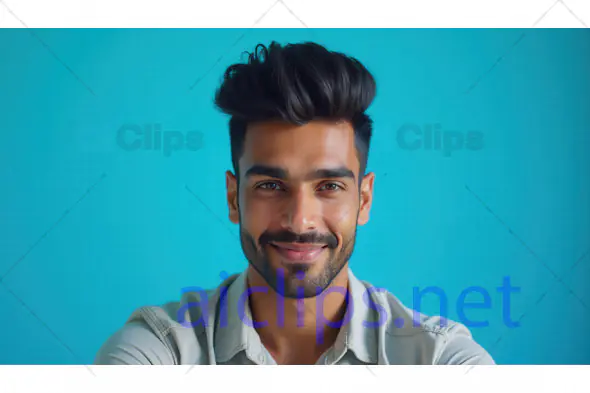 Smiling Young Man with Styled Hair