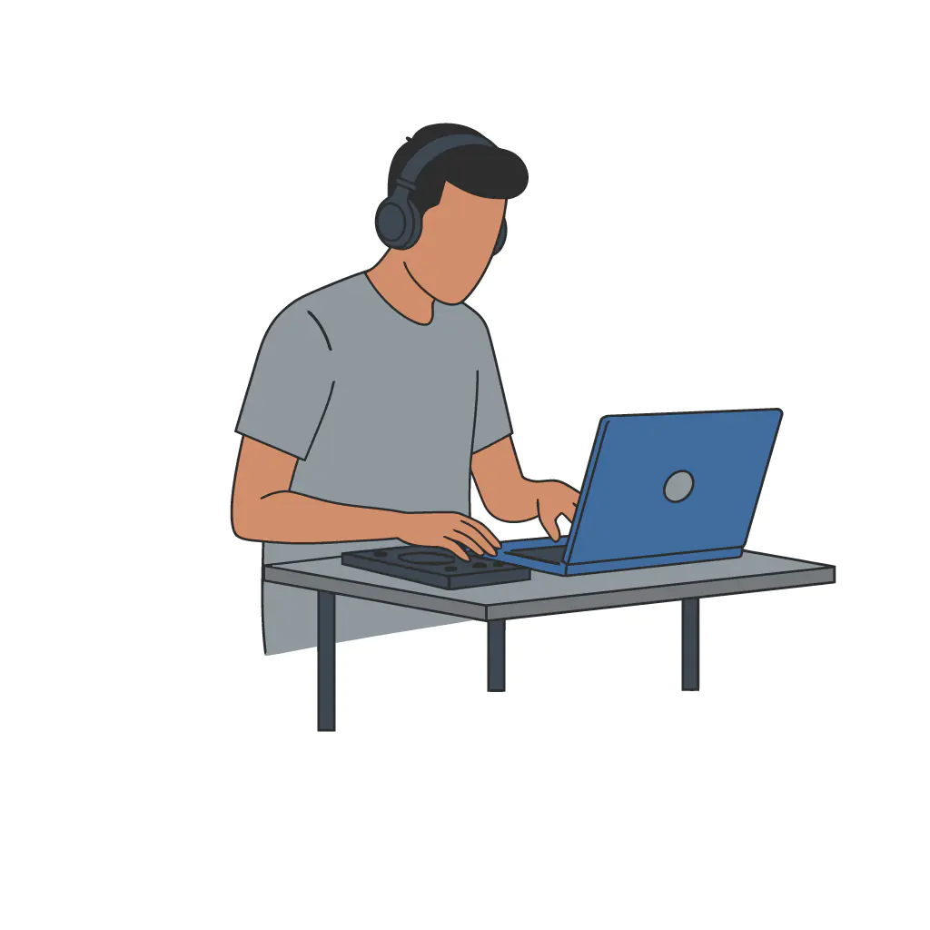 Online Learner Vector Illustration