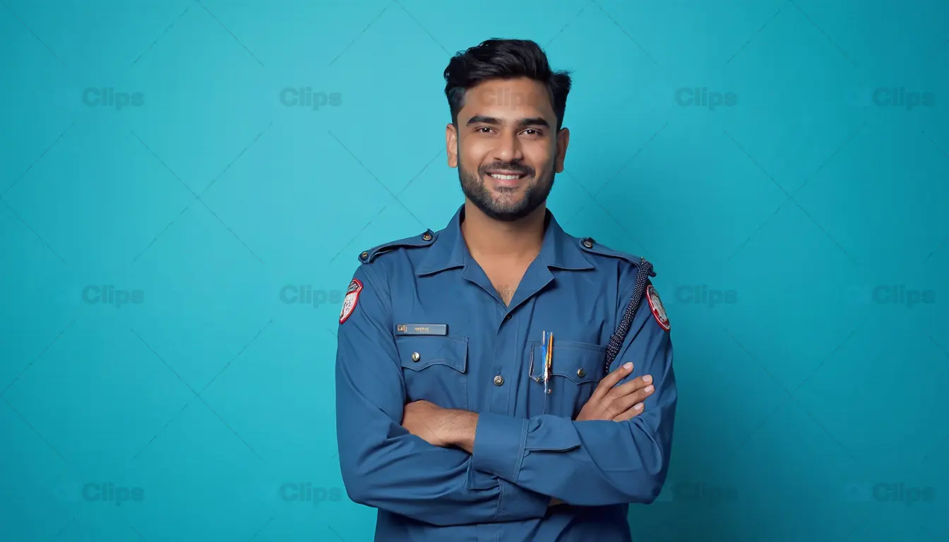 Smiling Male Paramedic in Uniform