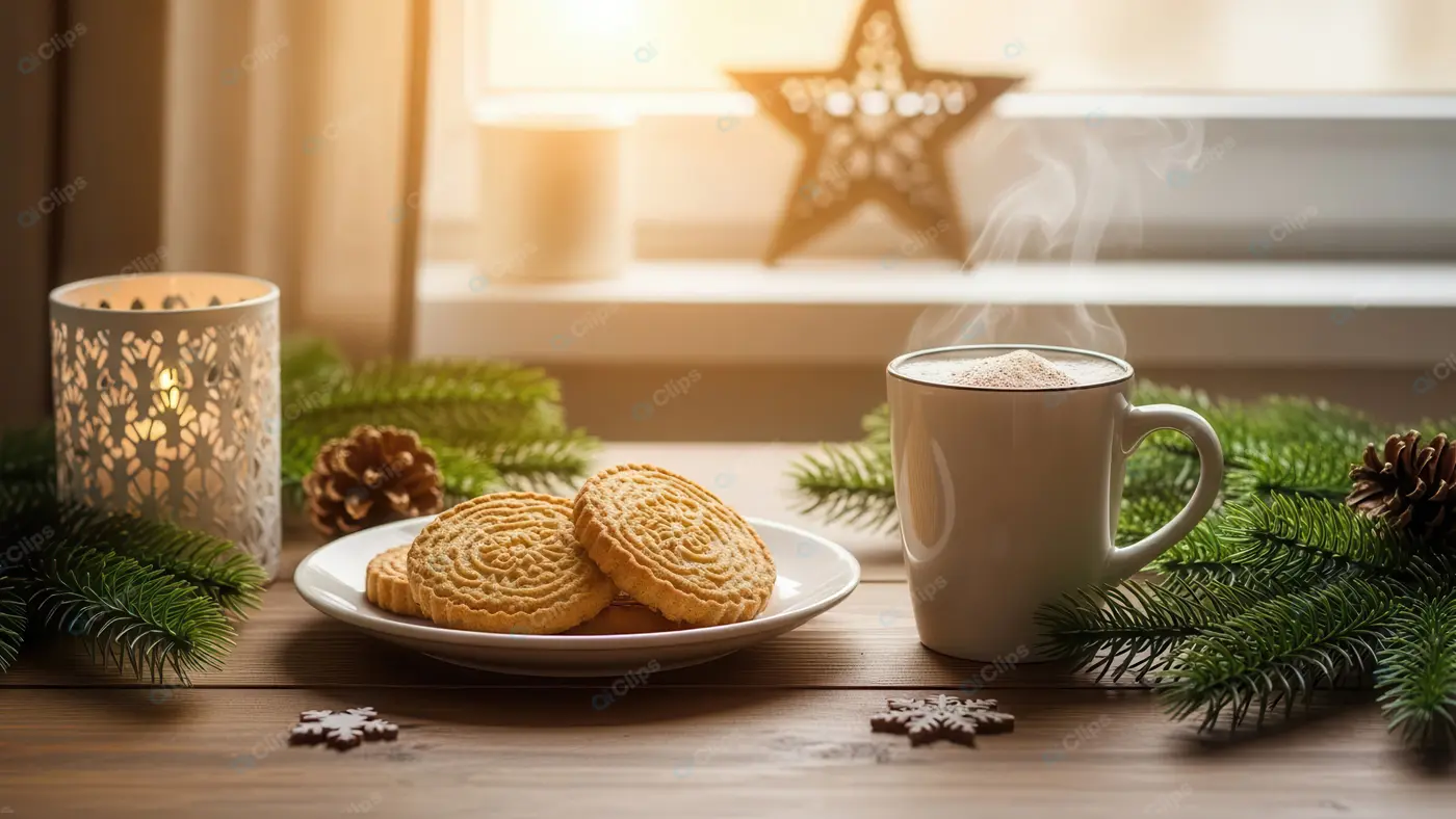 Warm Holiday Morning with Cocoa and Biscuits